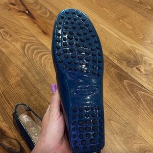 Tod's Shiny Teal Loafers